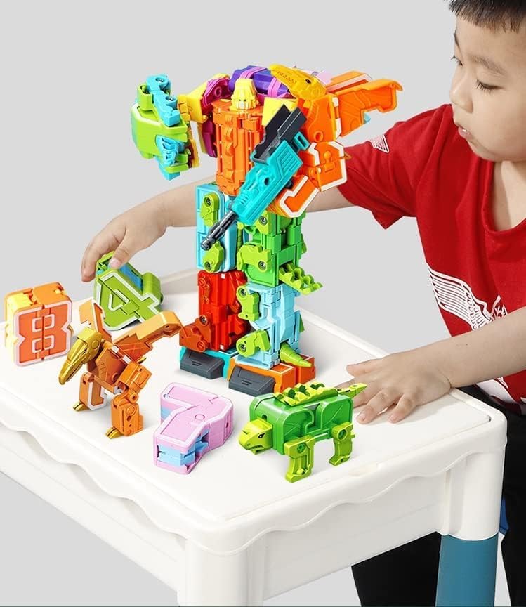 

7JI Dinosaur Number Robot Toy for DIY Disassembly 3D Christmas Gift Kids, Assembly, Numbers, Learning, Toy, Puzzle, Birthday,
