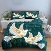Christmas Peaceful Dove Set Decor Soft Comfortable Duvet Cover Bedding Set Included 1*Duvet Cover & 2*Pillowcases, Gift