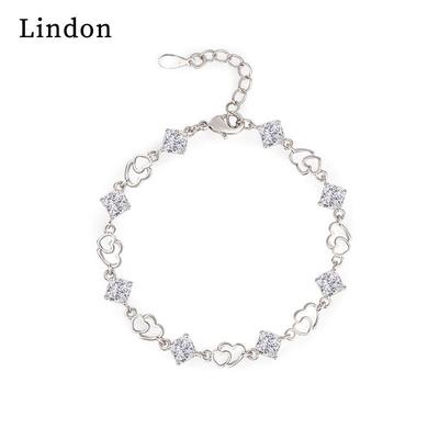 Lindon Zirkonový náramek Šperky Geometrické korálky Řetízkové náramky Módní jemný svatební dárek pro ženy-přítelkyně