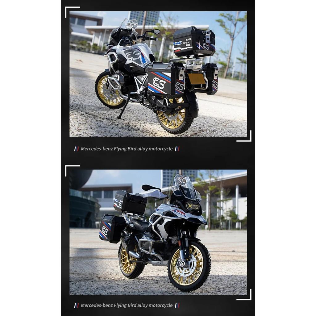Simulation 1/10 Scale BMW R 1250 GS Adventure Alloy Motorbike Model Children Alloy Motorcycle Model Toy Collection Home Decor