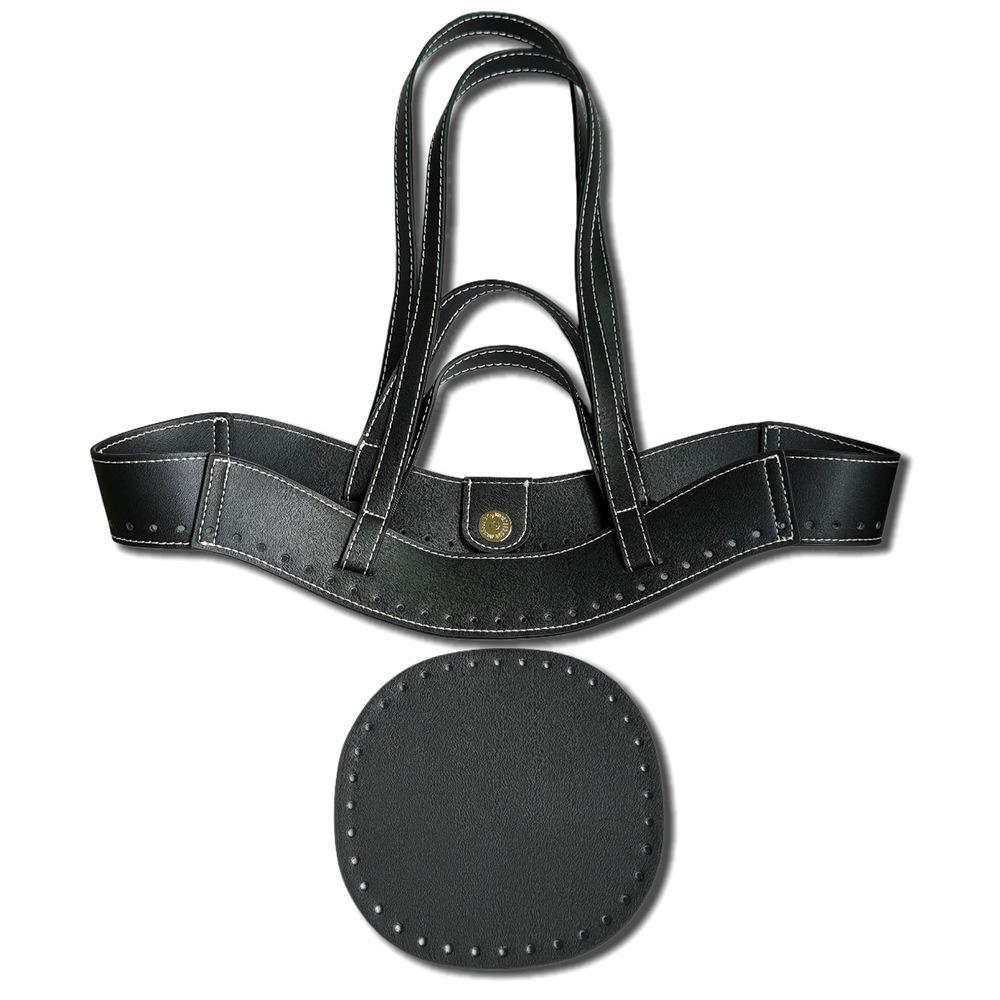 PU Leather Handbag Making Kit Sew on Bag Handles Bag Bottom Shaper Crochet Knitting Set Magnetic Snap DIY Purse Repairing