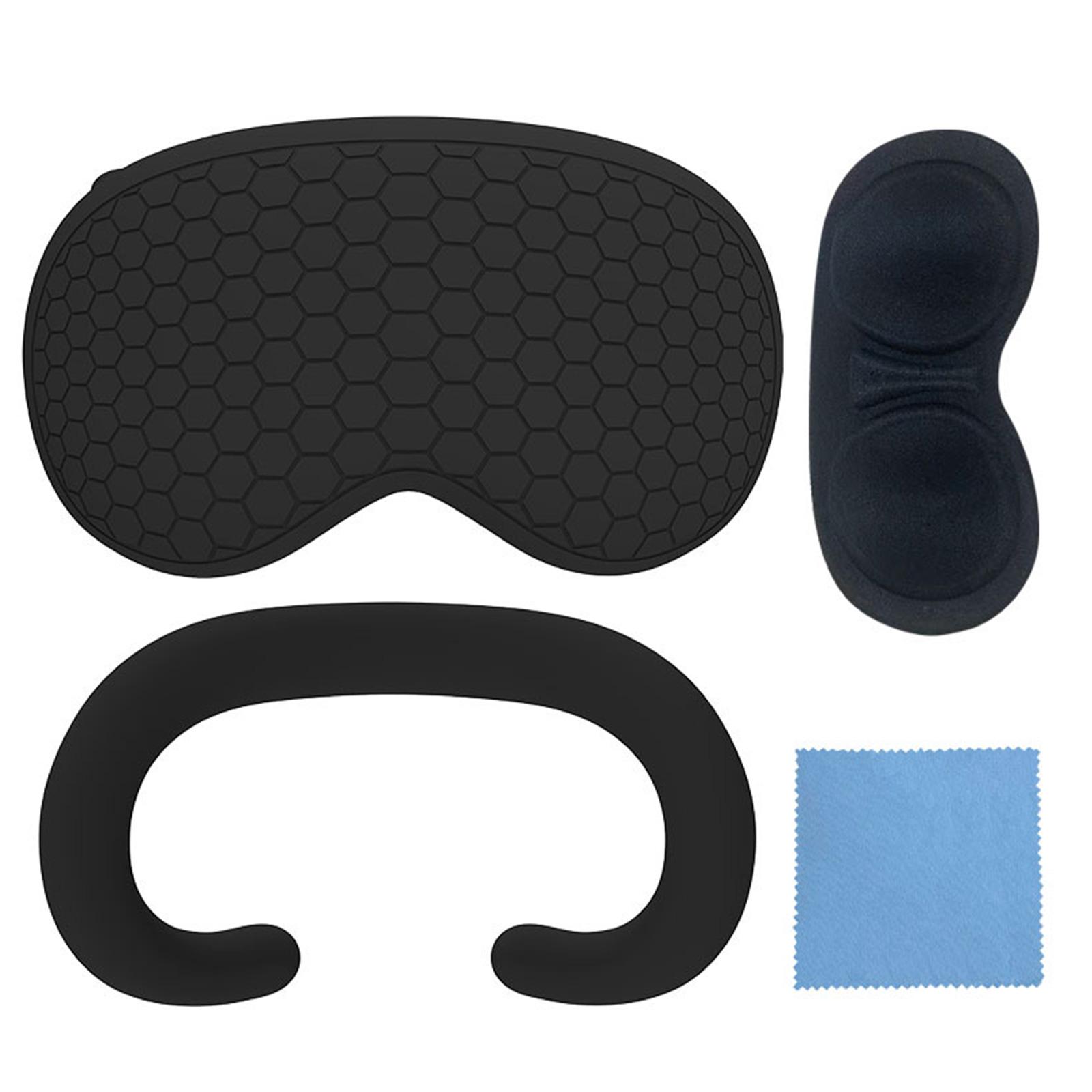 

1 Set Replaceable Silicone Eye Cover Mask Dust-proof Protective Case with Eye Cover Lens Protectors чорний