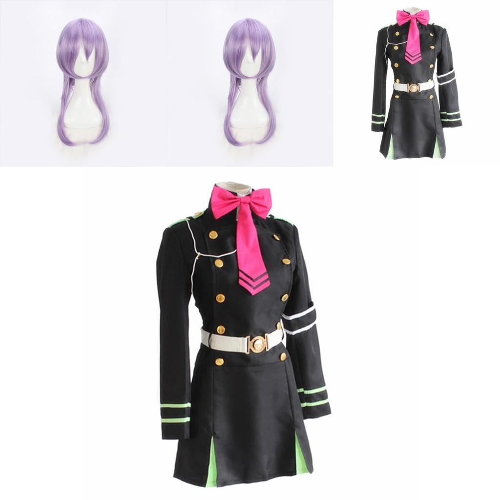 Elegant Anime Seraph Of The End Shinoa Hragi Military Uniform Cosplay Costume Dress For All Occasions
