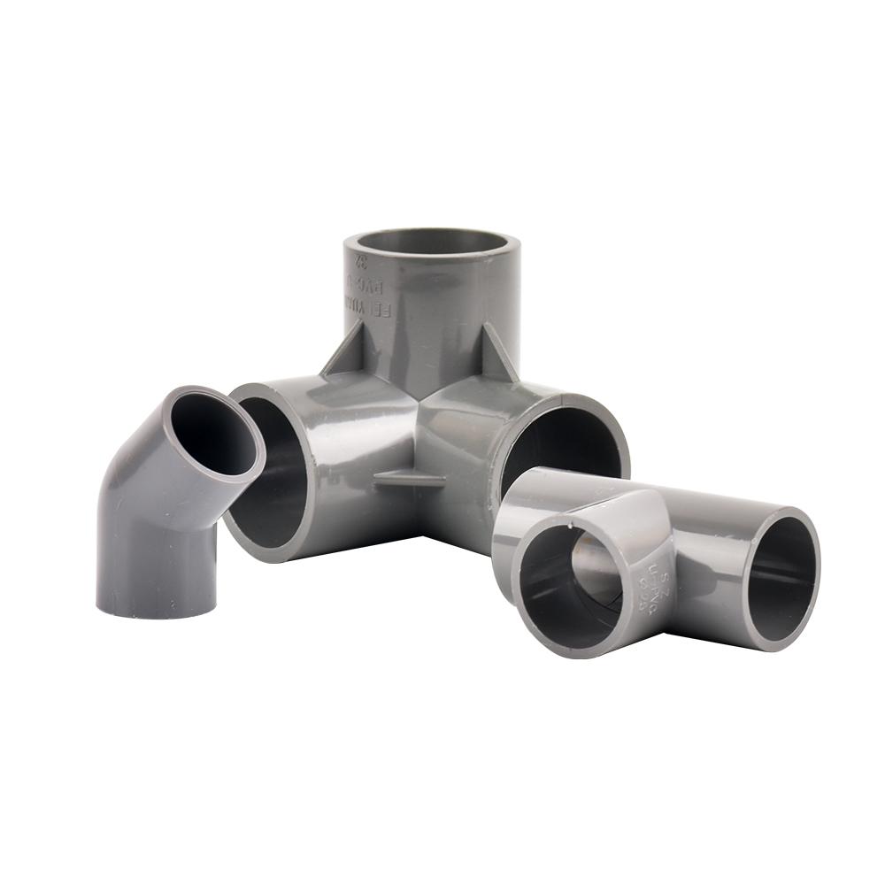 Vnitřní průměr 20 25 32mm PVC potrubní spojka přímá koleno T kus vodovodní potrubní adaptér domácí kutilská trubka 3 4 5 6 cest
