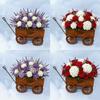 Portable Cart Gardening Container Decorative Plant Container Outdoor Plant Holder for Convenient Placement