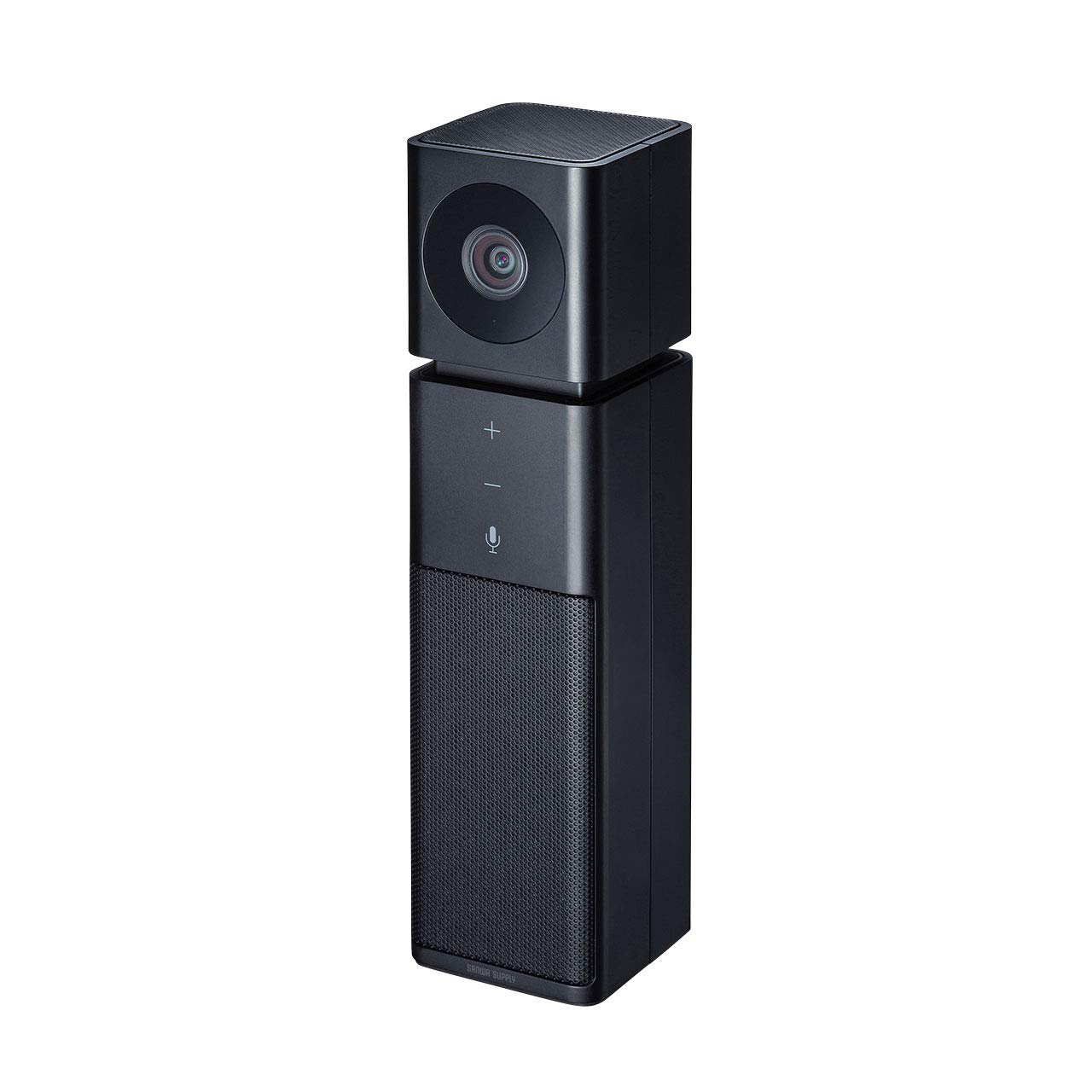 

Sanwa Supply USB Speakerphone with Camera Microphone Wide Angle Full HD Camera Omnidirectional Microphone Compatible with Skype Zoom Teams Built-in чорний