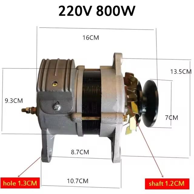 

220В1500Вт Бесщеточный малогабаритный генератор с постоянными магнитами 800Вт/1300Вт Генератор с обмоткой из чистой меди с регулятором напряжения