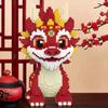30CM Jucării DIY pentru Copii Mini Dragon Desen Animat Blocuri de Construcție Bloc Luminos Micro Cărămizi Cadou de Crăciun Zi de Naștere