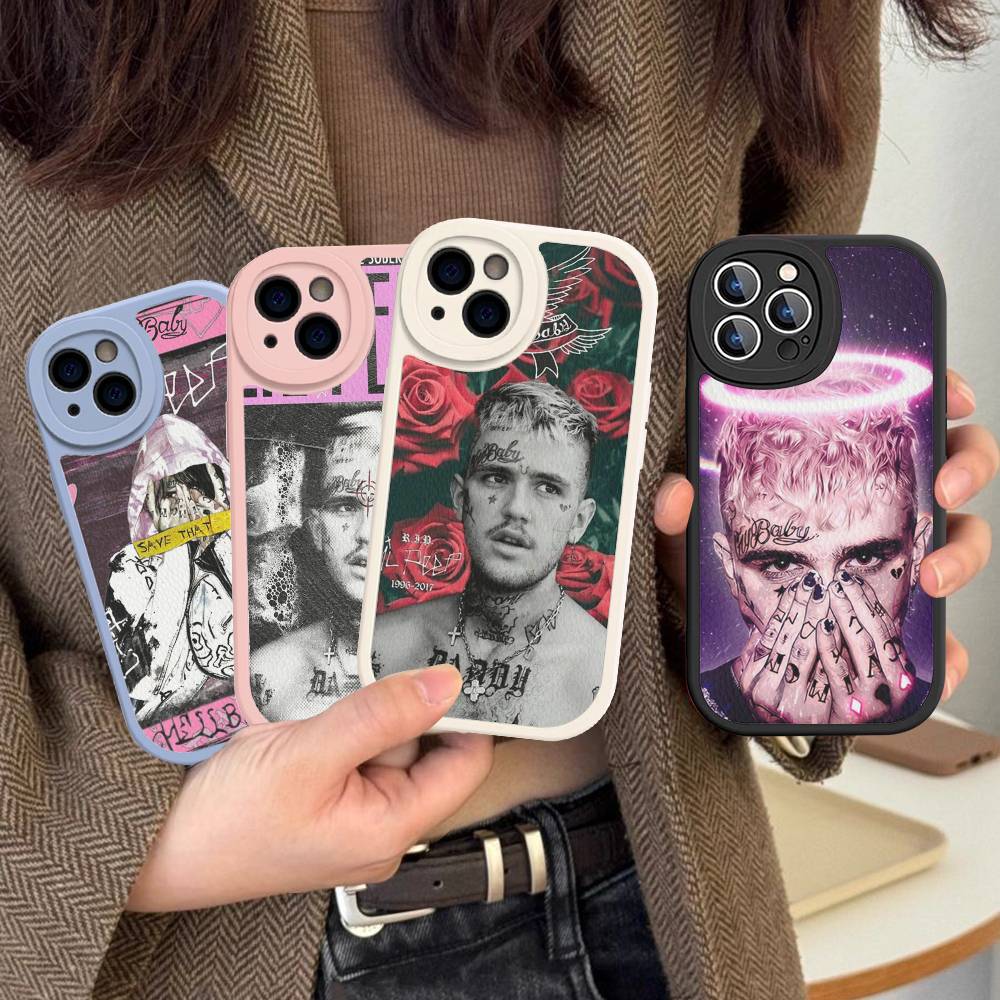 Emo Rapper Lil Peep Phone Case For IPhone 16 15 14 11 12 13 Pro Max Plus Back Leather Shell