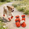 4PCS/Set Fleece Lining Puppy Waterproof Breathable Drawstring Design Cute Pet Shoes Winter Outings Multiple Colors