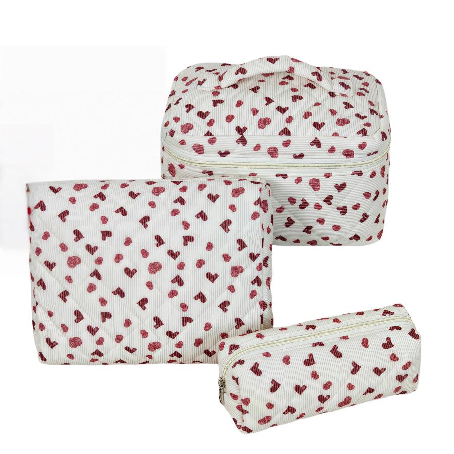 Lekka Etui Kosmetyczne Podróżne z Nadrukiem - Portmonetka o Dużej Pojemności i Przechowywanie Pędzli