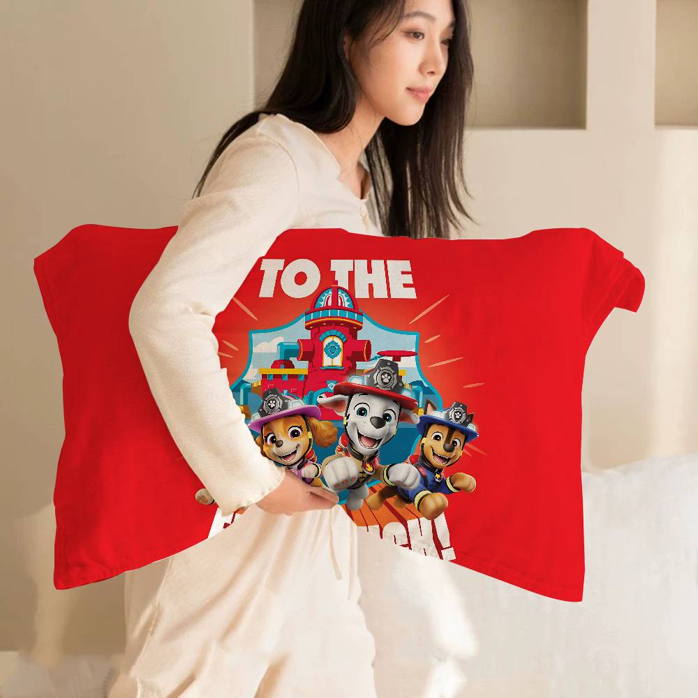Popular Children Animation P-Paw Quick-Dry Polyester Pillow Towel Pillowcase Sweat-Absorbent & Breathable For Daily Use
