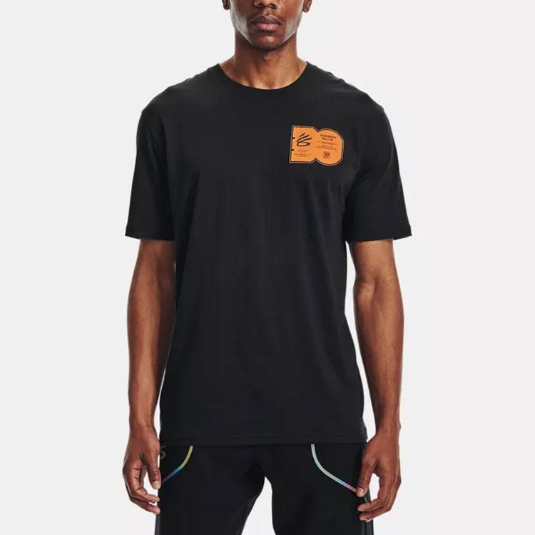 Under Armour Curry Series Sports Casual Short Sleeve T-Shirt Men Tops Black 1364968-001