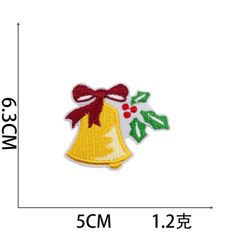 New Christmas Series Combination Embroidery Cloth Sticker Santa Crystal Ball Embroidery Cloth Sticker Voltage Ironing