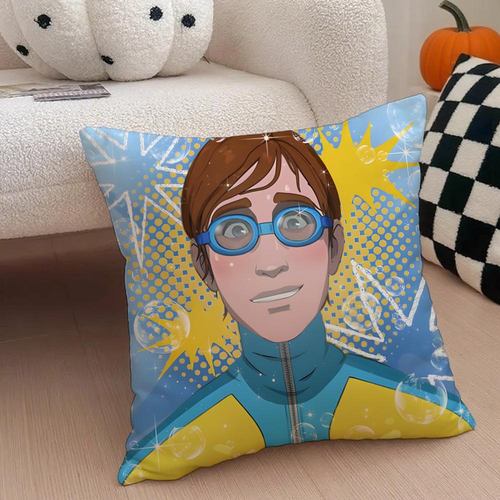 Simple Casual WWater Boys Dispatch Cushion Cover Linen Pillow Case Soft Breathable Protective Couch Room Decoration