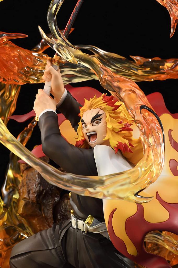 Bell Fine Demon Kimetsu No Yaiba Rengoku Kyoujuro Scale PVC Painted Complete Figure BF117 Slayer DXVer. 1/8