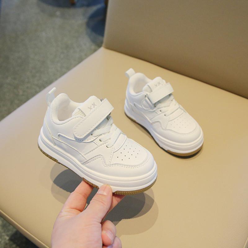 Children's Little White Shoes Spring and Autumn Girls' Sports Shoes Anti Slip Lightweight Boys' Board Shoes Soft Soled Baby Casual Shoes