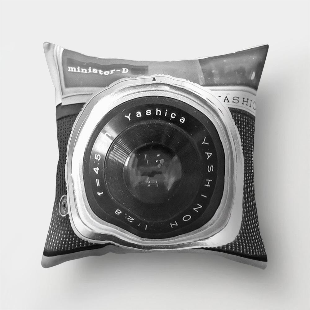 Polyester Creative Home Camera Pillow Case Car Cushion Office Pillow