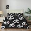 Cute Love Panda Bedding Set 3D Printed Lovely Animal Duvet Cover Set 3pcs Zipper Closure Quilt Cover Twin Double Queen King