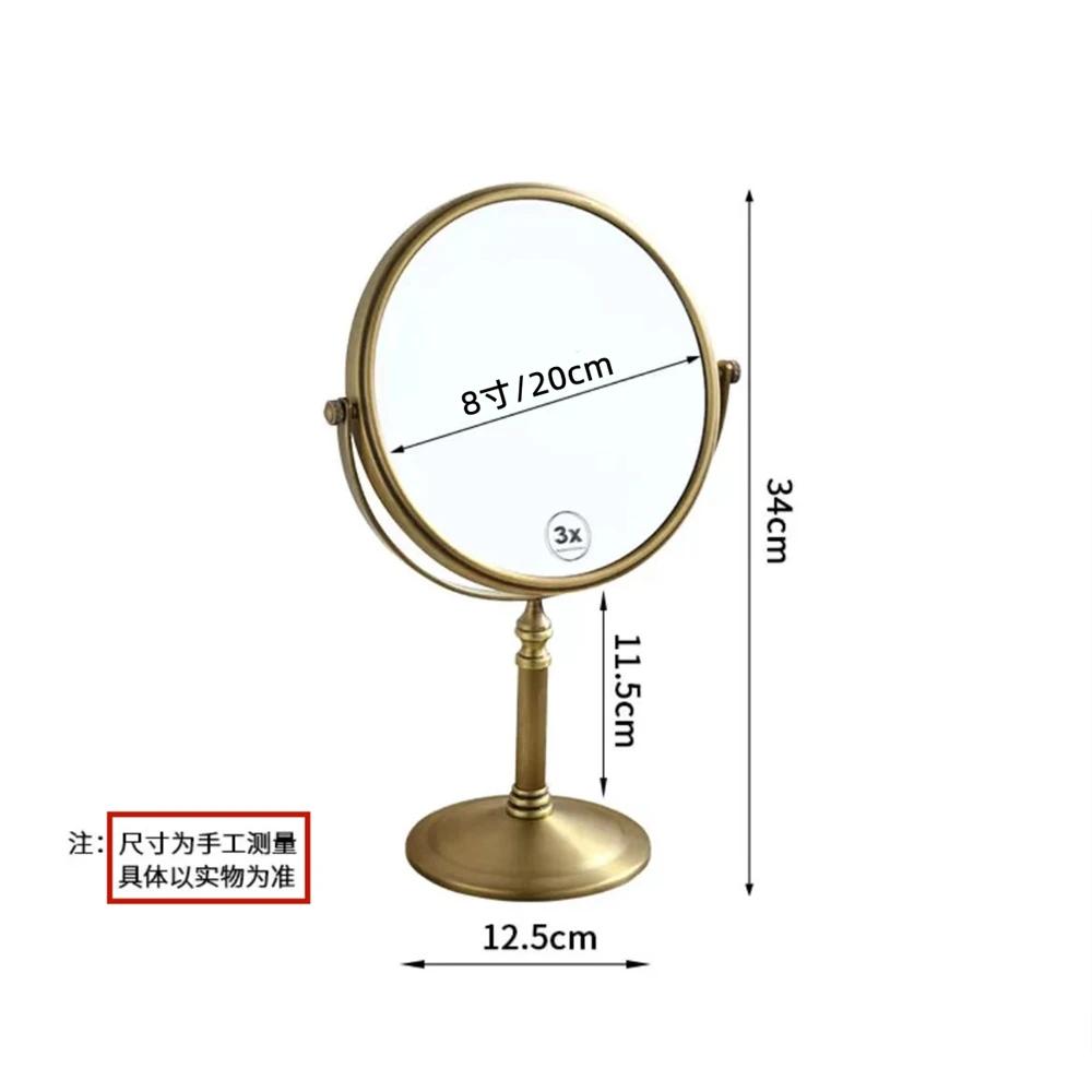 Makeup Mirror Rotate Beauty Mirror Counter Type Dual Side 3 Magnification Standing Cosmetic Mirror Wash Table Bathroom Mirror