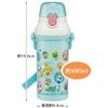 Skater Animal Crossing: New Horizons Water Bottle, 480ml, for Kids, Antibacterial Plastic, Made in Japan, PSB5SANAG-A