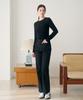 Deuloupisumeon Shirred Drape Long Sleeve T-Shirt [Ivory]