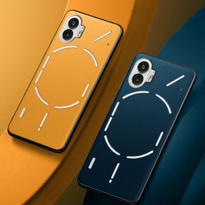 Luxuriöse PU-Lederhülle für Nothing Phone 1 One Rückseite Matte Silikon Vollschutz Handyhülle für Nothing Phone1 5G Coque
