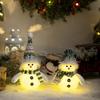 Yousheng Schneemann Weihnachtsschmuck Beleuchtete Plüsch-Schneemann-Puppe Batteriebetrieben Nachtlicht Schneemann-Figur für Weihnachtsgeschenke Tischdekoration