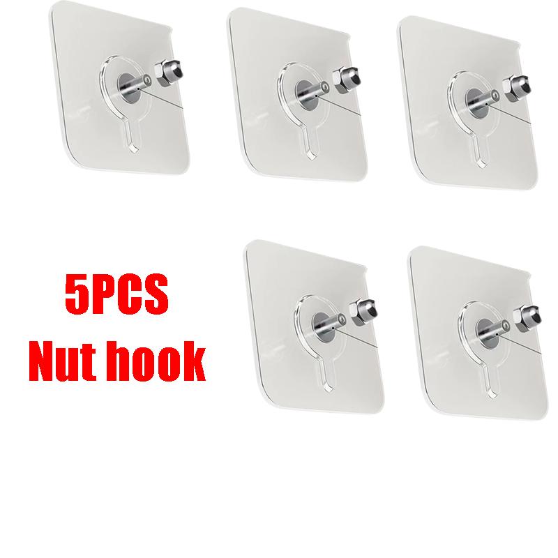 Multi-Function Multiple SpecificationsTransparent Strong Self  Adhesive Wall Hooks Multi-Purpose Wall Hook Key Holder