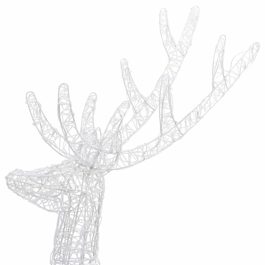 XXL Reindeer Christmas Decoration Acrylic 250 LEDs 2 Pcs 180 Cm
