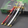 25cm Steel Roronoa Zoro Katana One Piece Metal Sword Iron Ninja Knife Real Size Japanese Katana Samurai Sabre Kid Toy Anime Gift