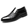 Fashion Business Shoes for Men New Pu Leather Oxford Loafers Comfortable Working Shoes Fashion Zip Leather Footwear Classic Dress Shoes