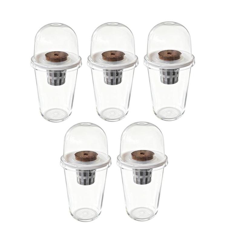 1-5pc Visible Clear Plants Germination Cup Hydroponic Seed Planter Pots Reusable Durable Seed Starter Tray Plastic View Cups