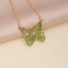 Butterfly Jewelry Multi-Colored Zircon Butterfly Necklace for Women Fashionable Clavicle Chain Pendant Necklace for Women