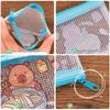 2Pcs Cute Capybara Coin Storage Bag Transparent Mesh Zipper Coin Purses Cartoon Wallet Portable Waterproof Clear Bags Gifts