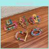 Vintage Colorful Handcrafted Acetate Claw Clip For Women Retro Artistic Hair Accessory