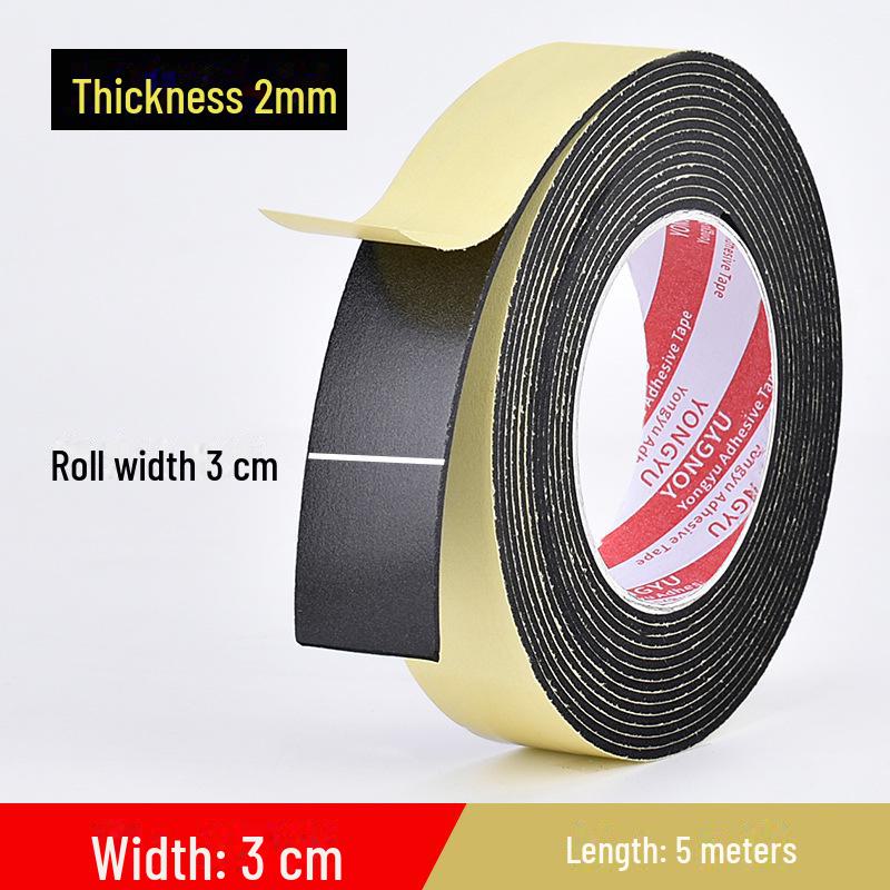 

Самоклеящаяся уплотнительная лента для дверей и окон из вспененного этиленвинилацетата — пыленепроницаемая, утолщенная, термостойкая, амортизирующая, противоударительная резиновая полоса