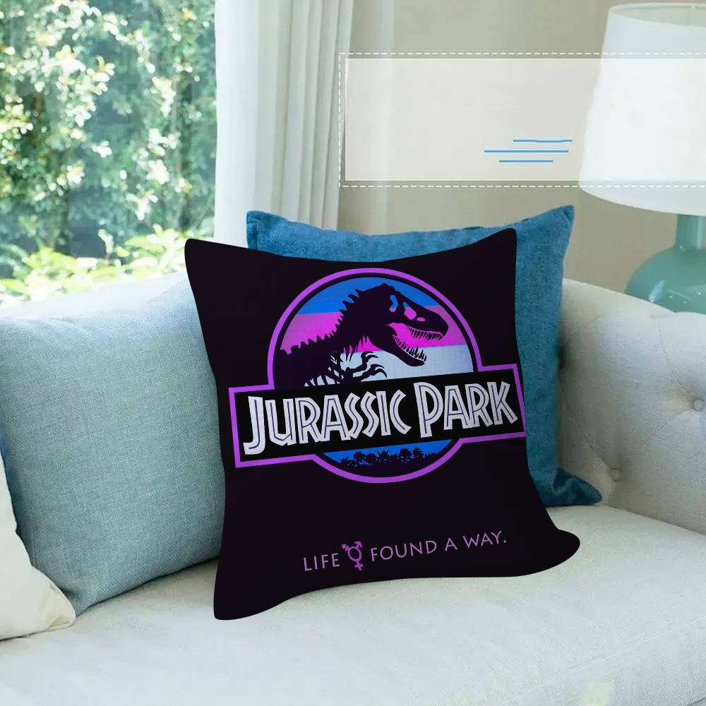C-Cool J-Jurassic Logo World Personalized Picture Text Home Decorative Pillows Household Gifts 45X45Cm