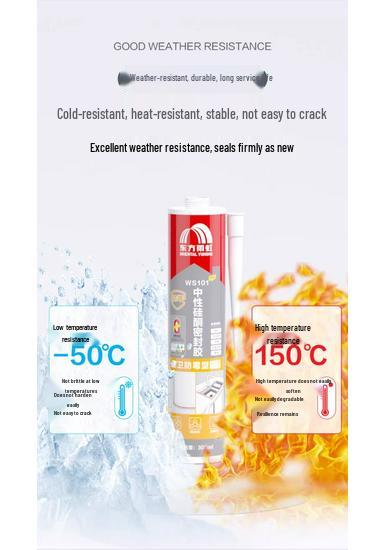 Yuhong Transparent Anti-Mold Waterproof Silicone Sealant for Kitchen, Bathroom, Window, Door, and Toilet.