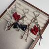Fashionable Heart Accessory Keychain Stylish Bag Hanging Ornament Alloy Texture Suitable for Bags and Phones Decorating