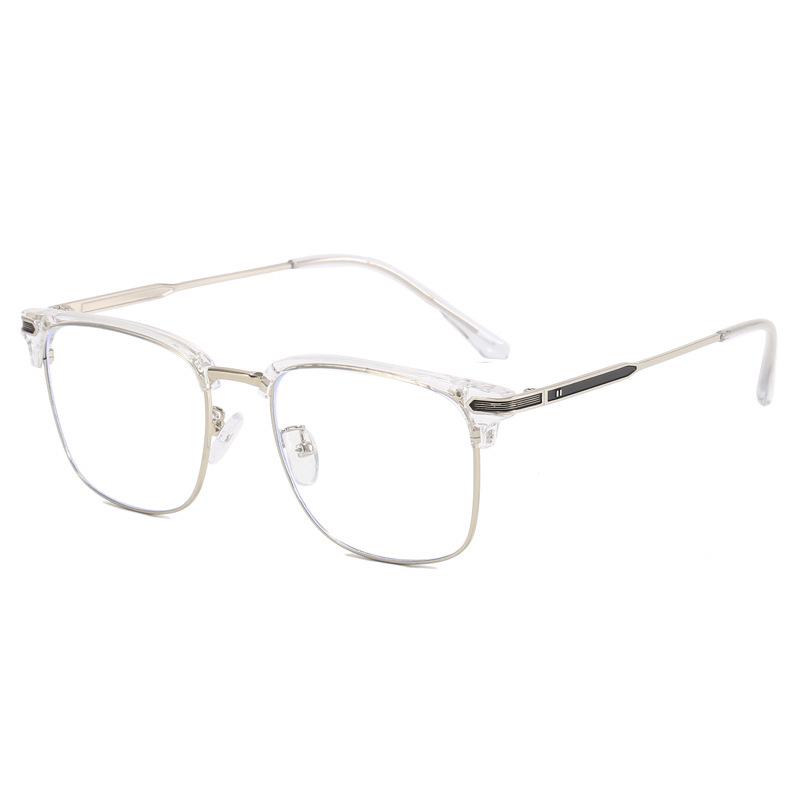 New Retro Large Business Casual Eyewear: Lightweight, Comfortable, Anti-Blue Light Eyebrow Frame.
