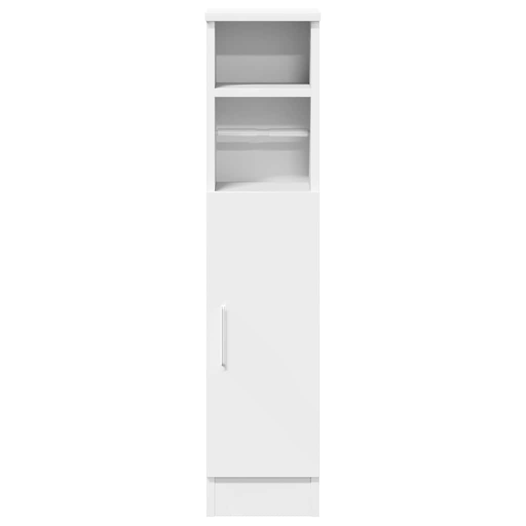 Bathroom Cabinet with Toilet Paper Holder White 20.5 X 22 X 90 Cm