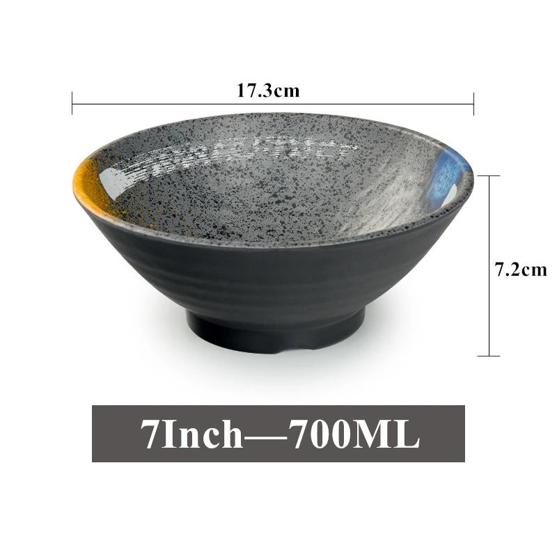 Sea of Stars Pattern Melamine Noodle Bowls Imitation Porcelain Pretty Mala Soup Bowl Creative Kitchen Restaurant Food Container