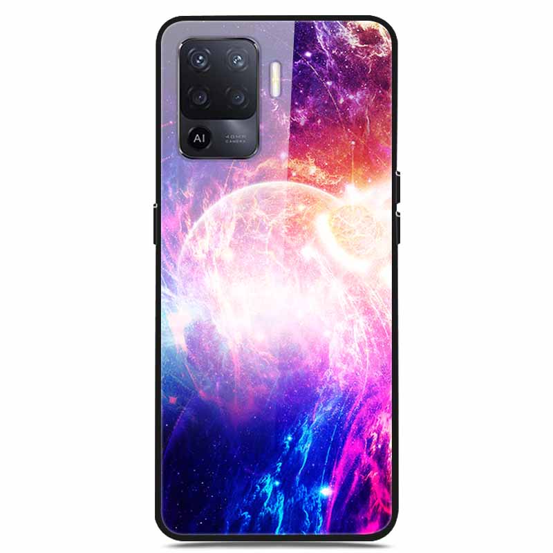 For OPPO Reno 5 Lite Case Luxury Tempered Glass Bumper for OppoA94 4G Phone Cover For OPPO A94 4G/ Reno5 Lite Glass Coque A94 4G