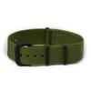 CASSIS Nylon Watch Strap TYPE NATO IP 18mm Black Green with Replacement Tool #141.601B072018