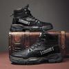 Men's Fashion Casual Sneakers High Top Leather Martin Shoes Mens Lace Up Comfortable Running Shoes Casual Sneakers Work Boots