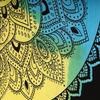 BLESS INTERNATIONAL Beautiful Indian Bohemian Psychedelic Hippie Tie Dye Window Curtain Panels for Bedroom, Living, Balcony (Tie Dye Dreamcatcher)