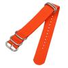 One-Piece Five-Ring Nylon Watch Strap with Frosted Silver & Black Buckles (18-20-22mm)