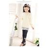 Girls' Cute Bow Denim Leggings with Fleece Lining - Thickened Warm Casual Long Pants Fall/Winter Pants