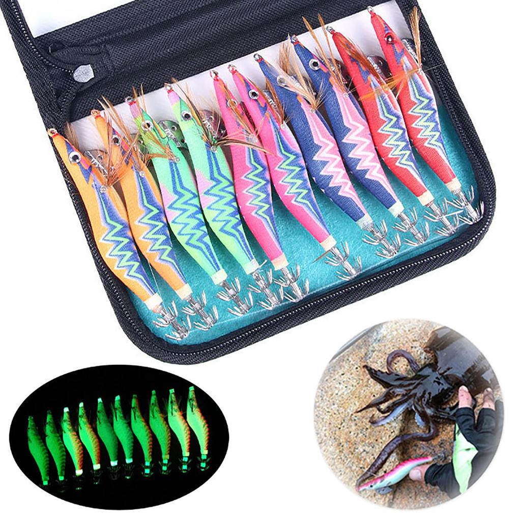 10pcs 12g 15g 20g Colorful Lure Fake Bait Lifelike 3d Eyes Simulation Luminous Shrimp Bait Fishing Tackle